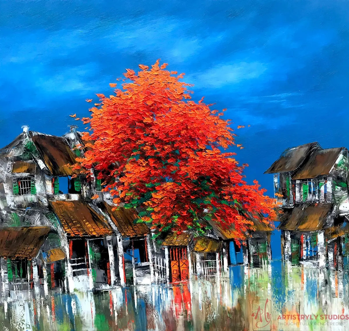 Autumn Rains | Oil On Canvas | 90x95cm Artistryly Studios