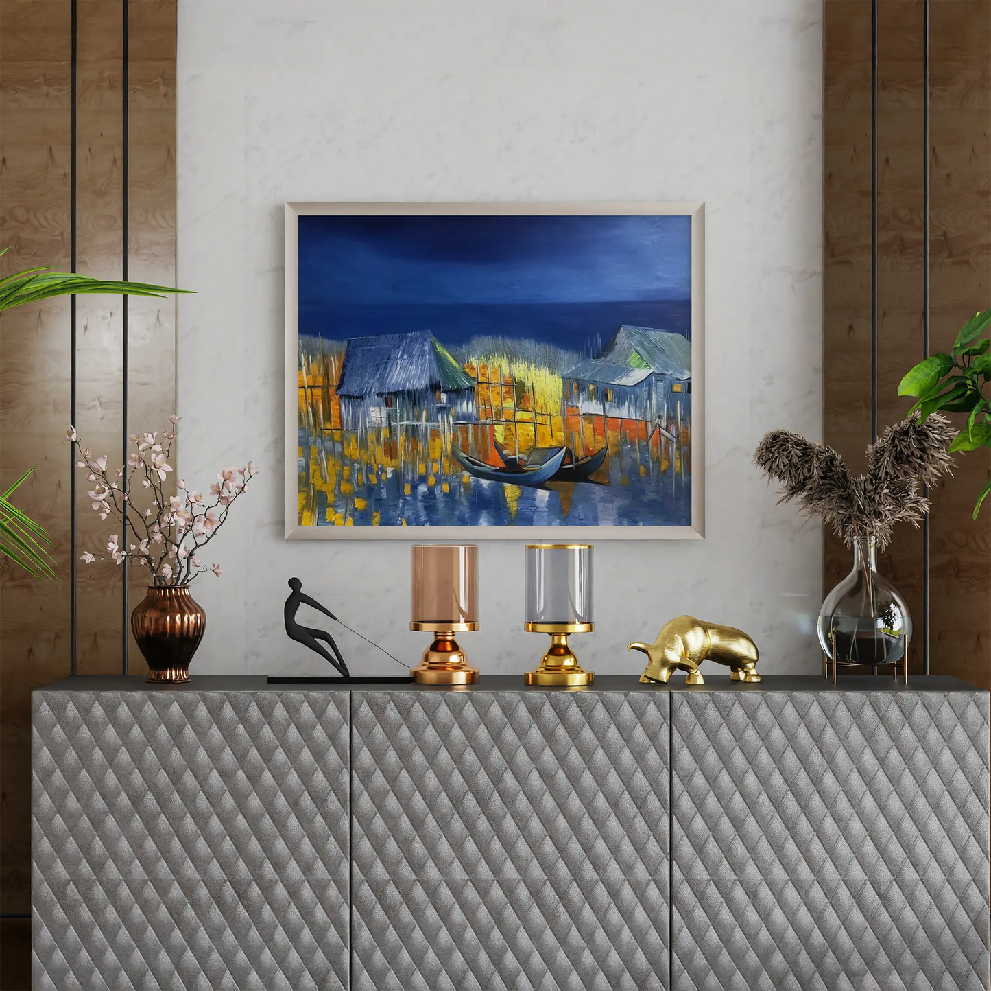 Lantern Waters | Oil on Canvas | 100 x 150cm | - Artistryly.com